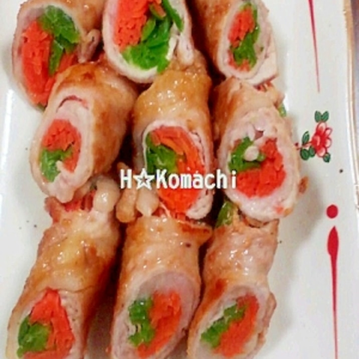 簡単,巻いて煮るだけ☆野菜の肉巻き